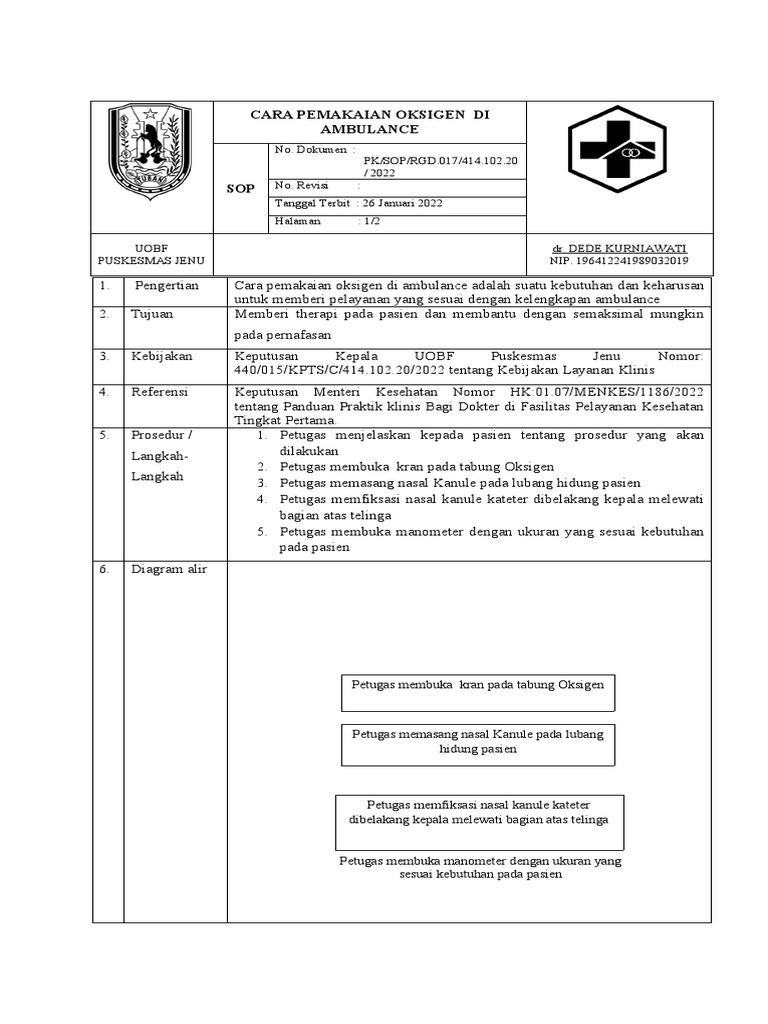Pemakaian Oksigen di Ambulance | PDF