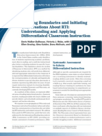 Crossing Boundaries and Initiating Conversations About RTI- Understanding and Applying Differentiated Classroom Instruction
