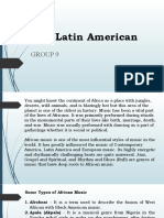 Afro-Latin American: Group 9