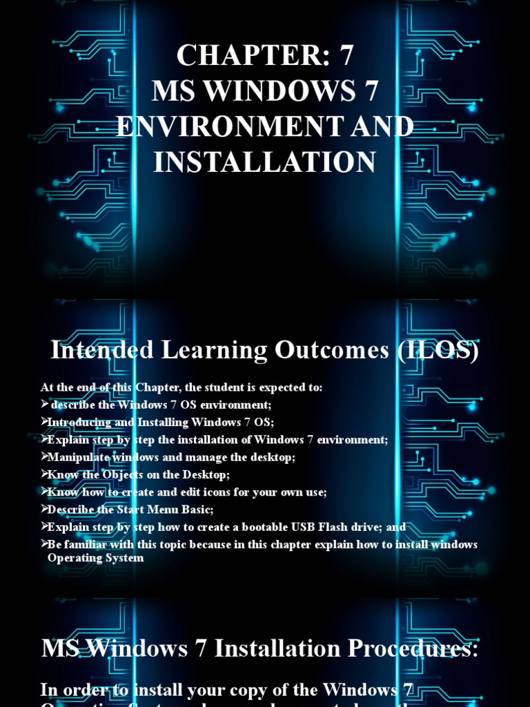 Ms Windows 7 Environment and Installation | PDF | Icon (Computing ...
