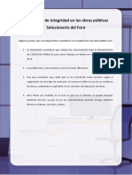 Los Riesgos de Integridad en Las Obras Públicas Solucionario Del Foro