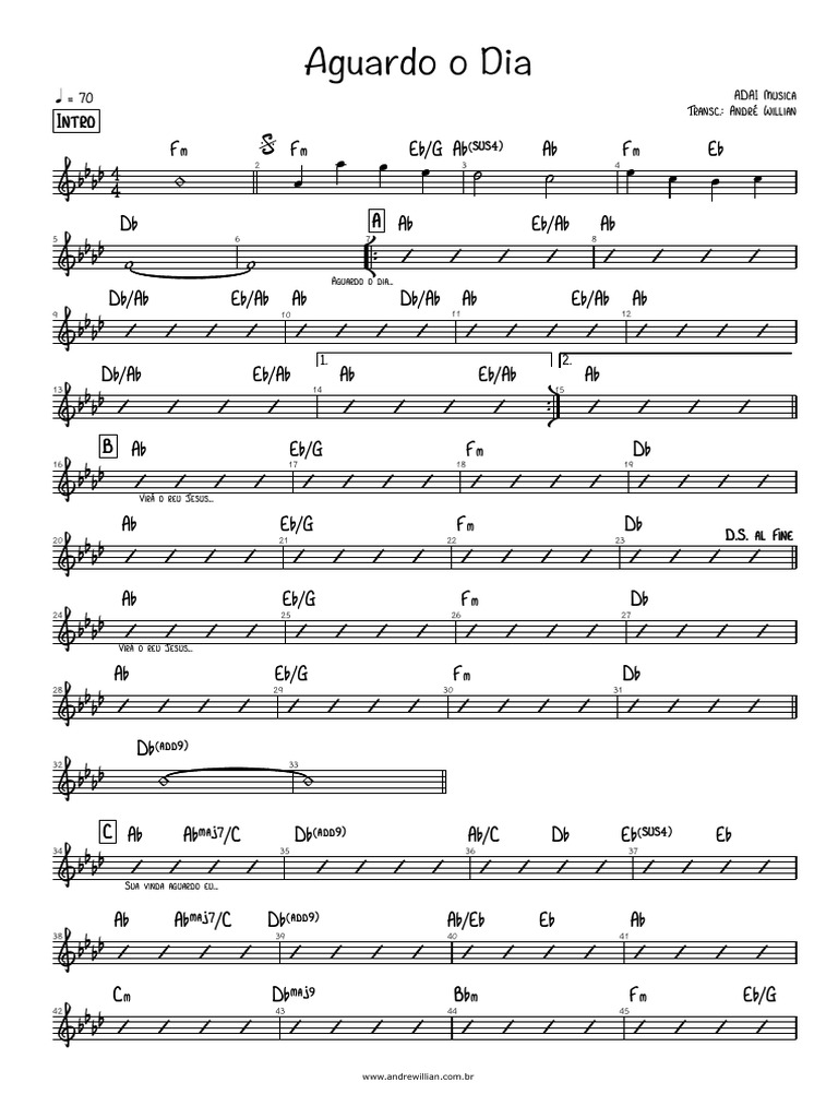 Aguardo o Dia (ADAI Music) | PDF