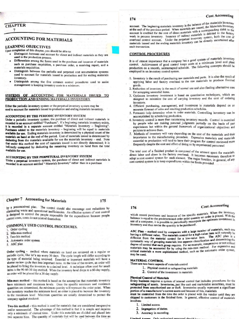 Accounting For Materials | PDF