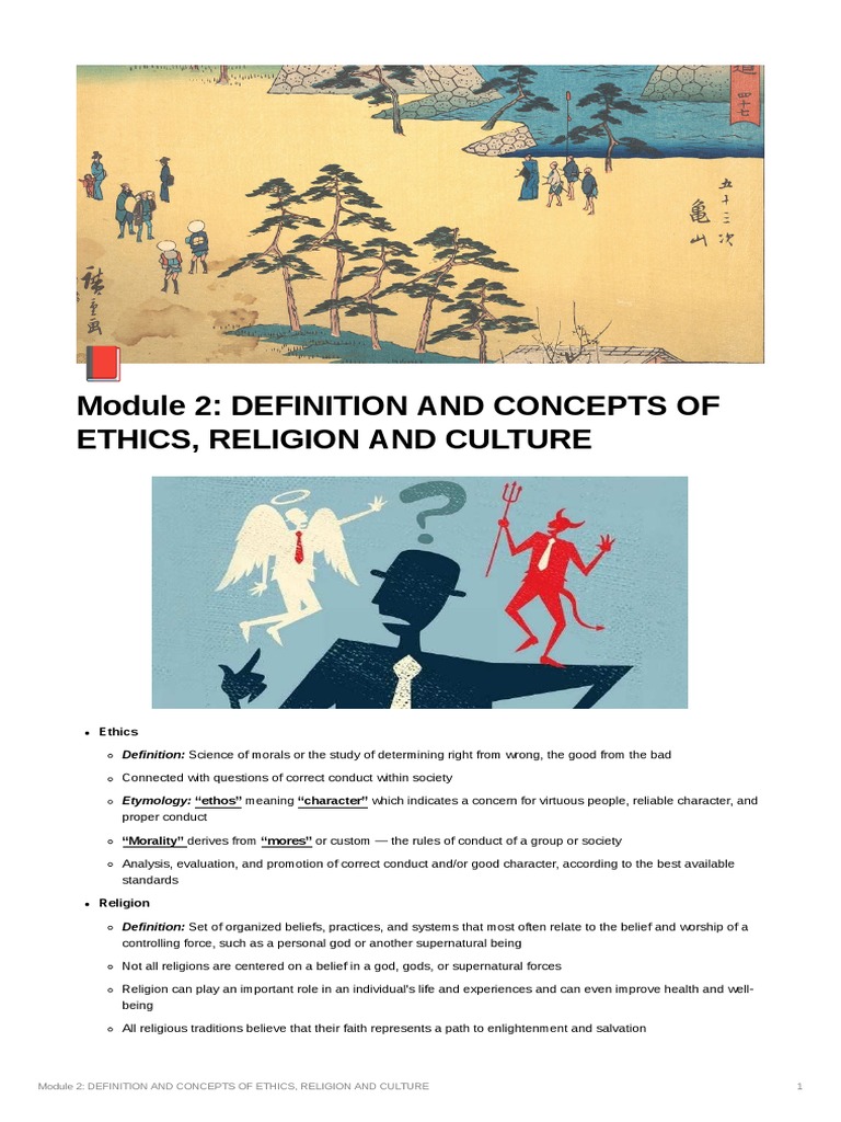 Module 2 DEFINITION AND CONCEPTS OF ETHICS RELIGION AND CULTURE | PDF ...