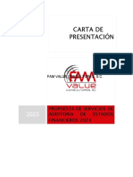 Carta de Presentación: Propuesta de Servicios de Auditoría de Estados Financieros 2023