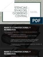 Diapositivas Competencias Exclusivas Del Gobierno Central