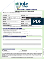 College: Assessment Coversheet & Feedback Form