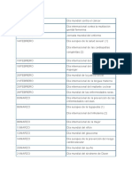 Calendario salud 2022