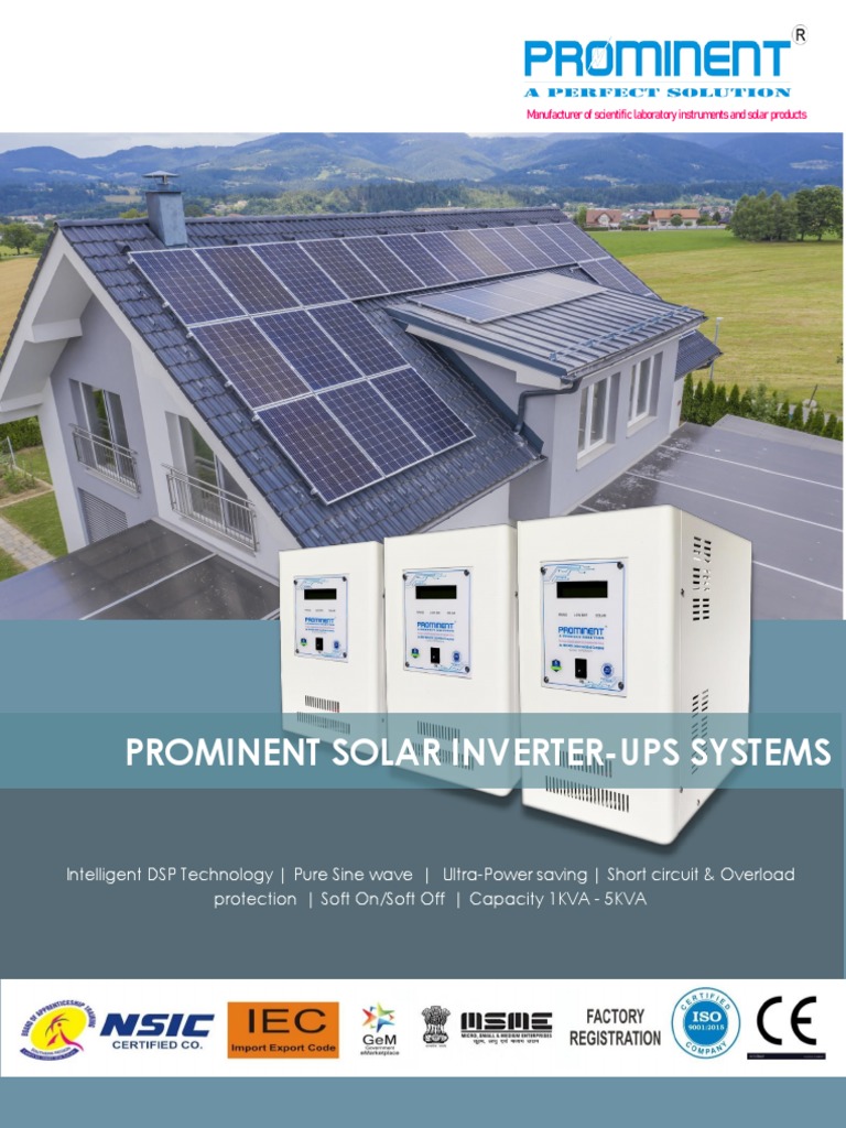 Prominent Solar Inverter Specifications | PDF | Power Inverter | Power ...