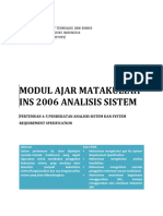 Modul Ajar Matakuliah Ins 2006 Analisis Sistem