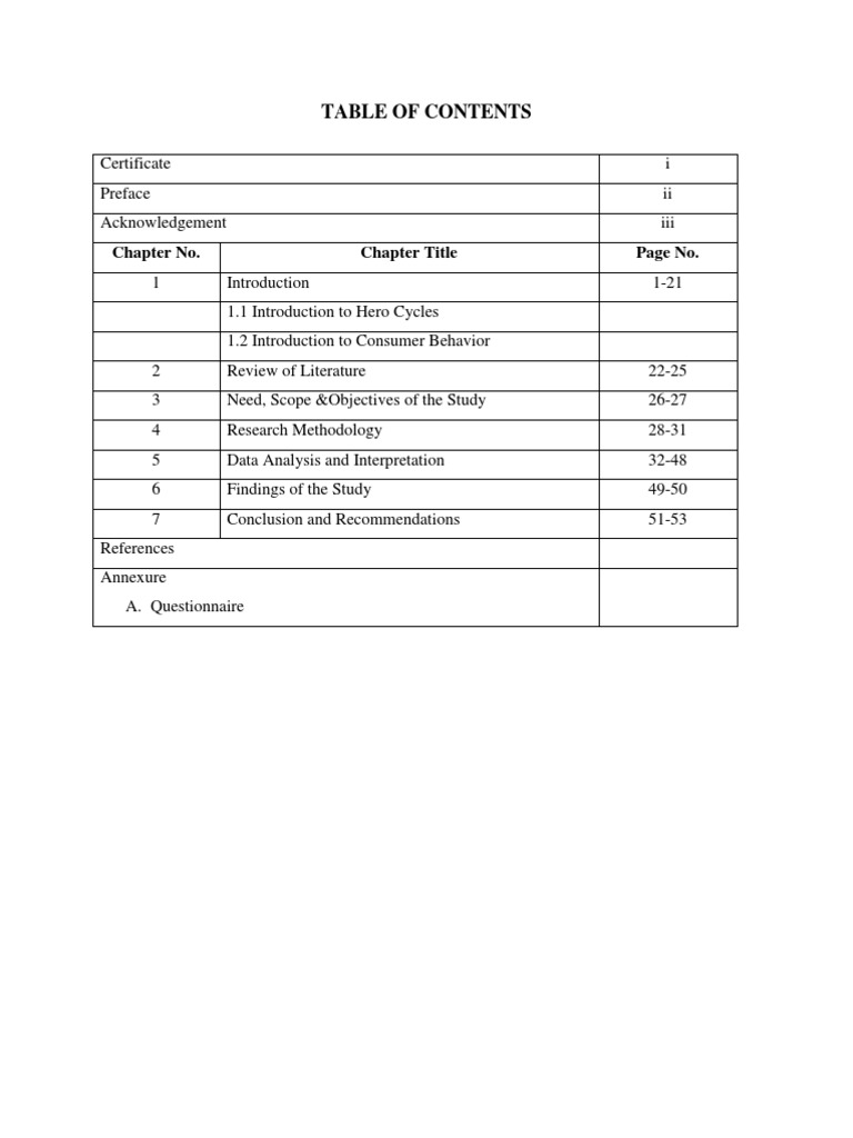 Hero Cycles Consumer Behavior Study | PDF