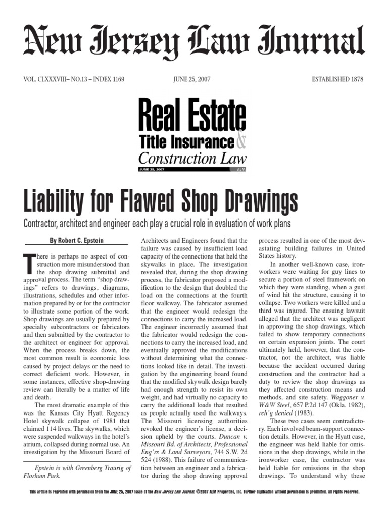 Liability For Flawed Shop Drawings | PDF | Civil Engineering | Engineering