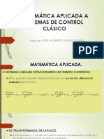 Matemática Aplicada A Sistemas de Control Clásico: Mag. Ing. Fidel Humberto Andía Guzmán