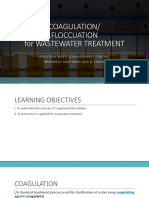 Coagulation/ Floccuation For Wastewater Treatment: I N Dustrial Wa Ste & Ma N Agement Con T Rol