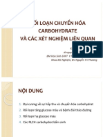 Rối Loạn Chuyển Hóa Carbohydrate Và Các Xét Nghiệm Liên Quan