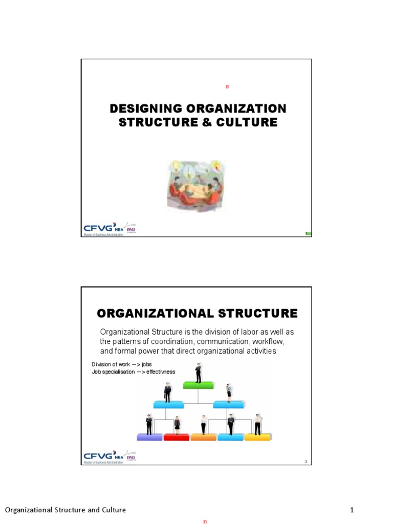 Organizational Structure and Culture | PDF | Organizational Structure