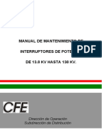 Manual de Mantenimiento de Interruptores de Potencia DE 13.8 KV HASTA 138 KV