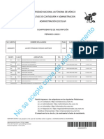 UNAM FCA Comprobante Inscripción 2023-1