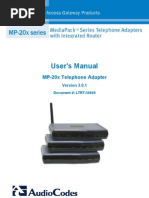 LTRT-50609 MP-20x Telephone Adapter User's Manual Ver 3.0.1