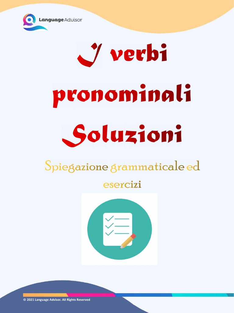 I Verbi Pronominali Con Soluzioni | PDF