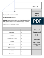 HL IA Task Sheet 22-23