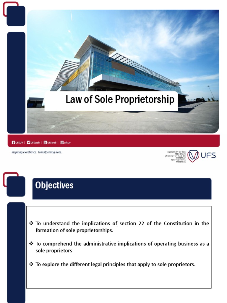 Lecturer 1 Sole Proprietorship Pdf Sole Proprietorship Taxes