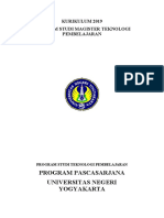 Program Pascasarjana Universitas Negeri Yogyakarta: Kurikulum 2019 Program Studi Magister Teknologi Pembelajaran