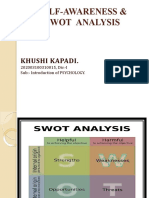 Self-Awareness & Swot Analysis: Khushi Kapadi