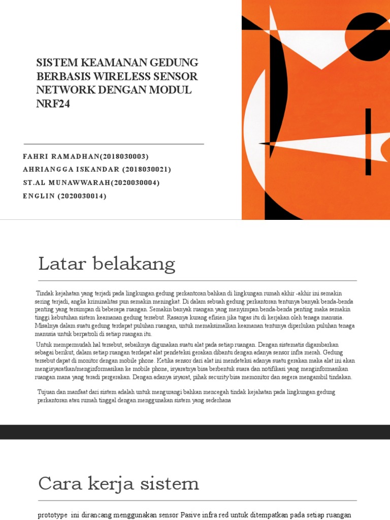 Sistem Keamanan Gedung Berbasis Wireless Sensor Network Dengan | PDF ...