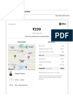 Your Wednesday Ride To Gosaintola: Ride Details Bill Details