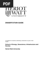 Dissertation Guide: School of Energy, Geoscience, Infrastructure and Society Heriot-Watt University