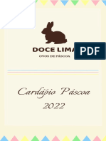 Doce Lima - Cardápio Páscoa 2022