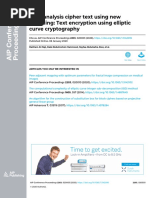 Cryptanalysis Cipher Text Using New Modeling: Text Encryption Using Elliptic Curve Cryptography