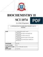 Biochemistry Ii SCI 1074: No & Title of Experiment
