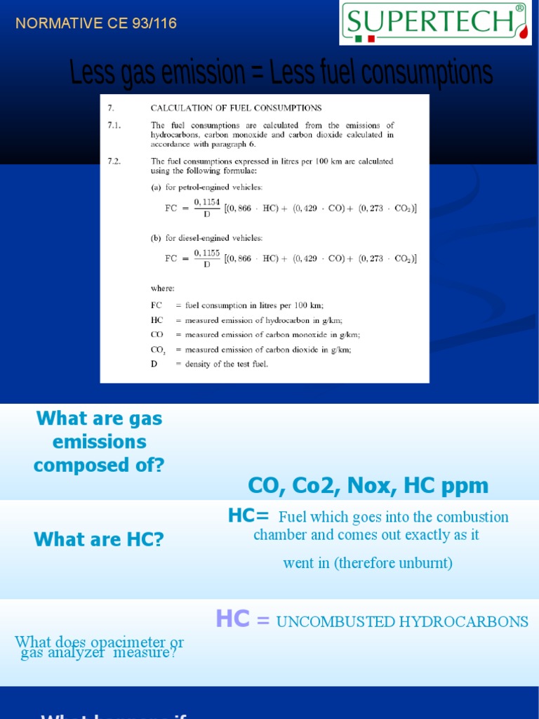 Supertech From Gas Emission To Fuel Consumption PDF