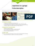 Work Experience in A Garage Fiche Descriptive: Parties Du Dialogue
