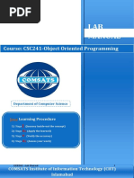 OOP Lab Manual 7 - Static Methods &variables