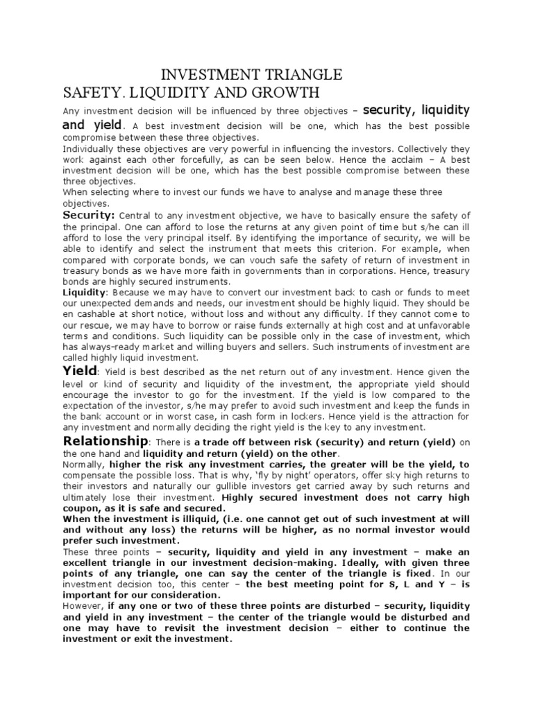 Investment Triangle Triangle | Download Free PDF | Market Liquidity