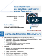 Dark and Quiet Skies: Impact of Space Activities On Astronomy Governance Perspectives