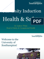 University Induction: Health & Safety