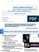 Is Astronomy a Space Activity? Searching for policy options to protect astronomy in the satellite megaconstellation era.