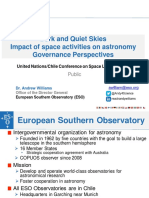 Dark and Quiet Skies: Impact of Space Activities On Astronomy Governance Perspectives