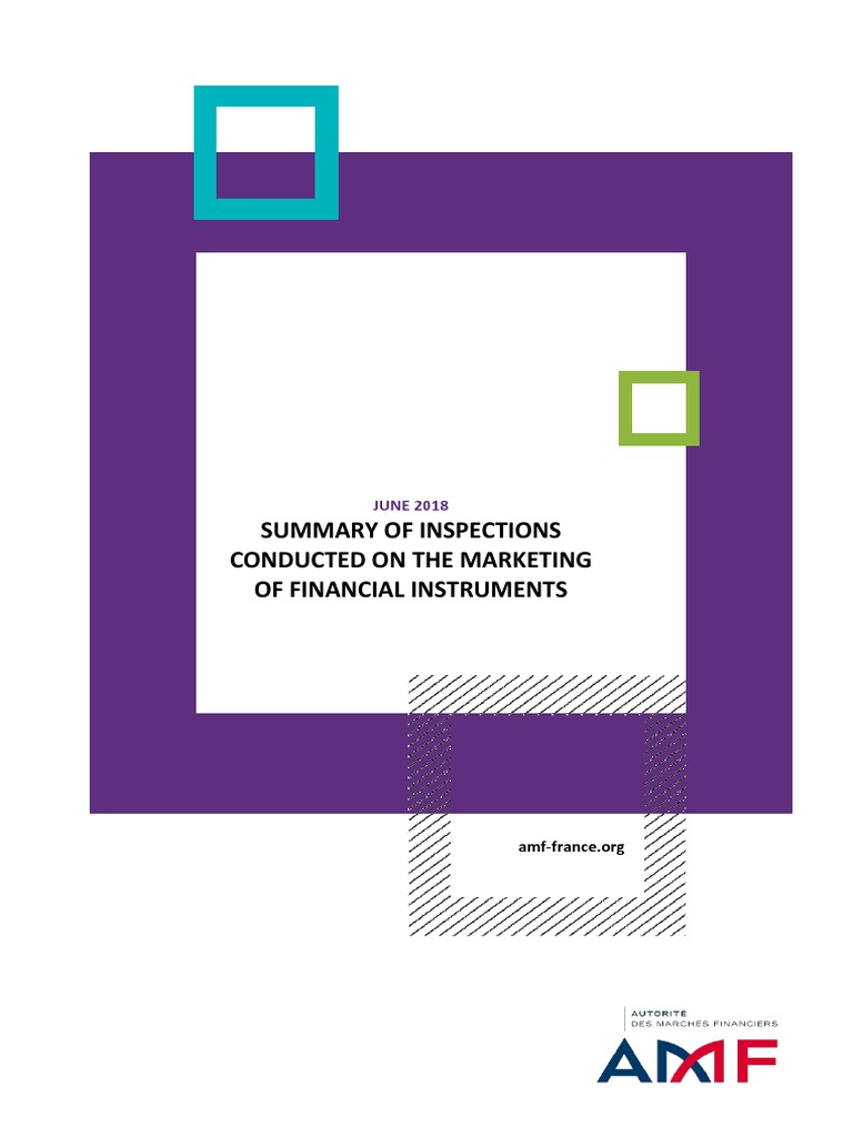 Financial Instruments Marketing Inspections 2018 | PDF | Financial ...
