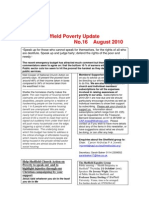 Sheffield Poverty Update  August 2010