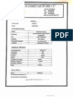 Purchase invoice for a used 2014 Honda Fit from Choudhry Motors CC