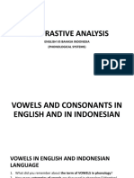 Contrastive Analysis: English Vs Bahasa Indonesia (Phonological Systems)