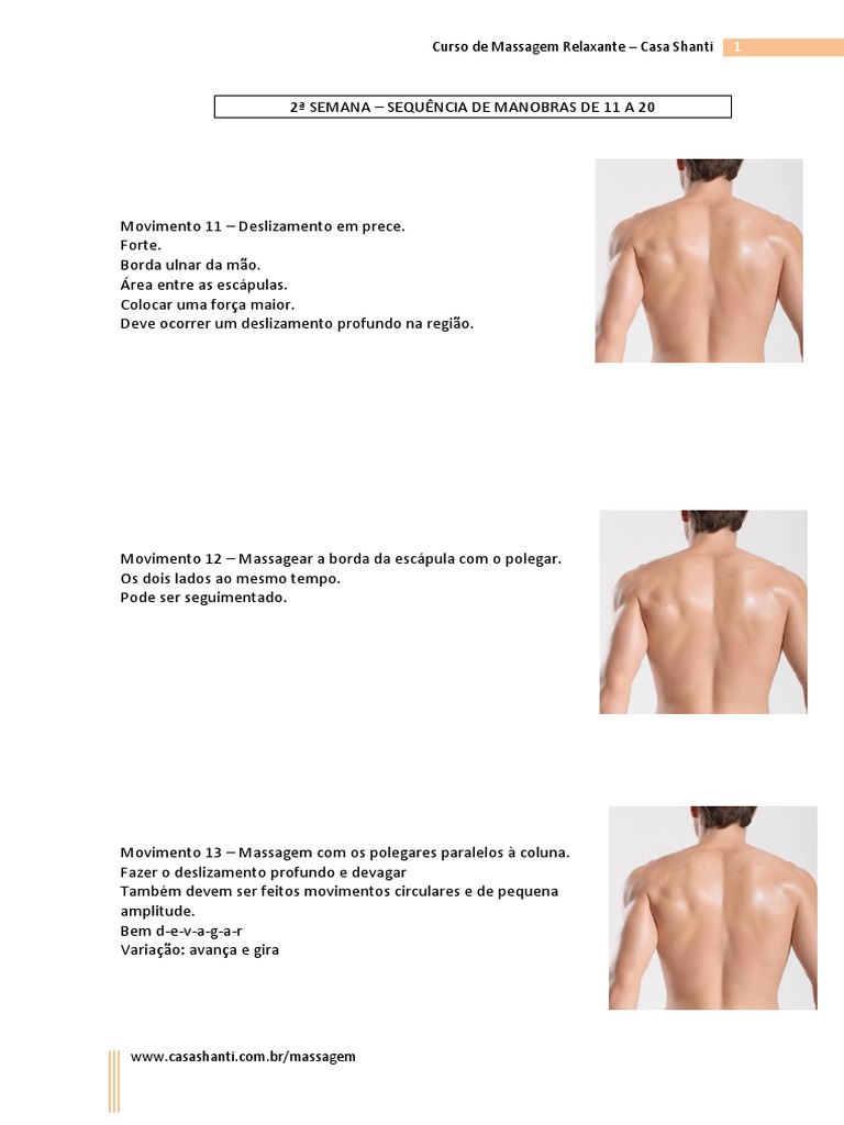 Manobras de Massagem Relaxante | PDF