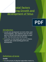 Prenatal Factors Influencing Growth and Development of Fetus