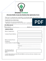 Corporate Membership Application Form