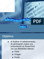 Adiestramiento Power Point